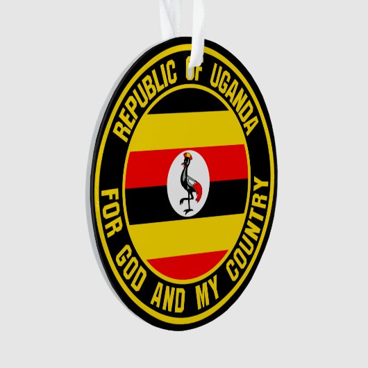 Uganda Round Emblem Ornament (Vorderseite)