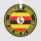 Uganda Round Emblem Ornament (Rückseite)