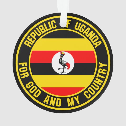 Uganda Round Emblem Ornament (Rückseite)
