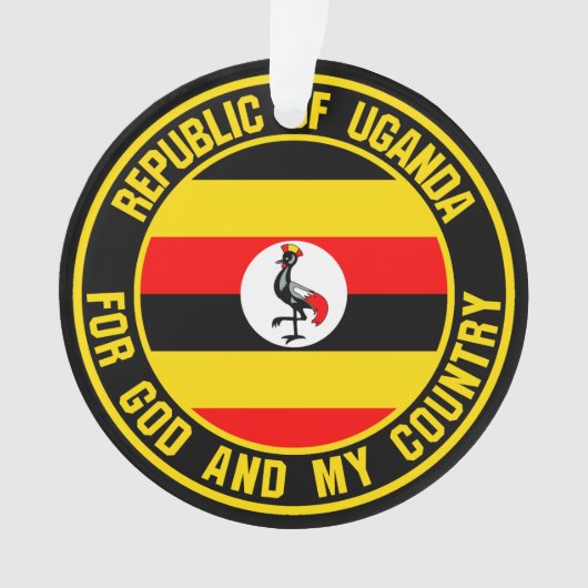 Uganda Round Emblem Ornament (Vorderseite)