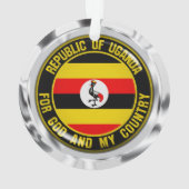 Uganda Round Emblem Ornament (Rückseite)