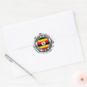 Uganda Round Emblem Runder Aufkleber (Umschlag)