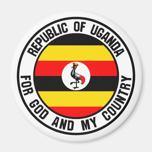 Uganda-Rundemblem Magnet (Vorne)