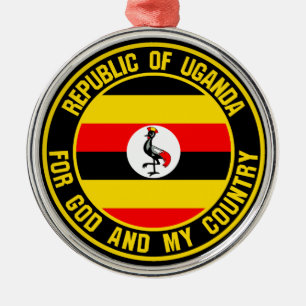 Uganda-Rundemblem Ornament Aus Metall