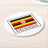 Uganda Runder Pappuntersetzer (Angewinkelt)