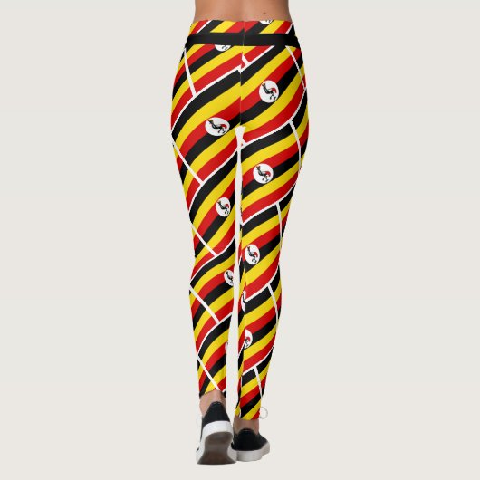 UGANDA Scripture LÄUFT IHRE RASSE Personalisiert Leggings (Rückseite)