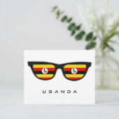 Uganda Shades benutzerdefinierte Text- und Farbpos Postkarte (Stehend Vorderseite)