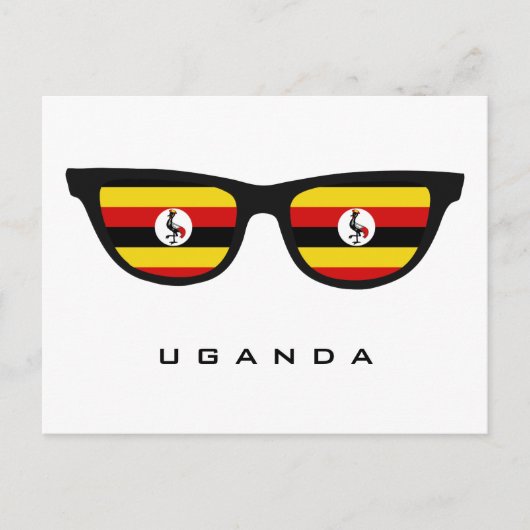Uganda Shades benutzerdefinierte Text- und Farbpos Postkarte (Vorderseite)