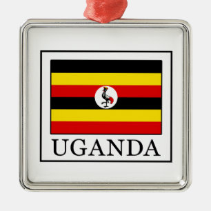 Uganda Silbernes Ornament