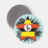 Uganda Stern Magnet (Vorderseite/Rückseite)