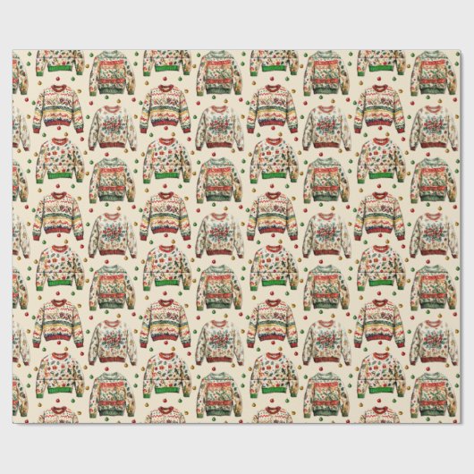Uganda Sweater Wrapping Paper Geschenkpapier (Flach)