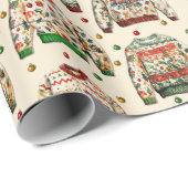 Uganda Sweater Wrapping Paper Geschenkpapier (Rolleneckpunkt)