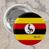 Uganda-Taste, patriotische ugandische Flaggenmode Button