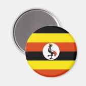 Uganda, Uganda-Flagge Magnet (Vorderseite/Rückseite)
