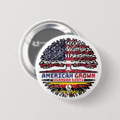 Uganda Ugandan US USA United Staaten Tree Button (Vorne & Hinten)