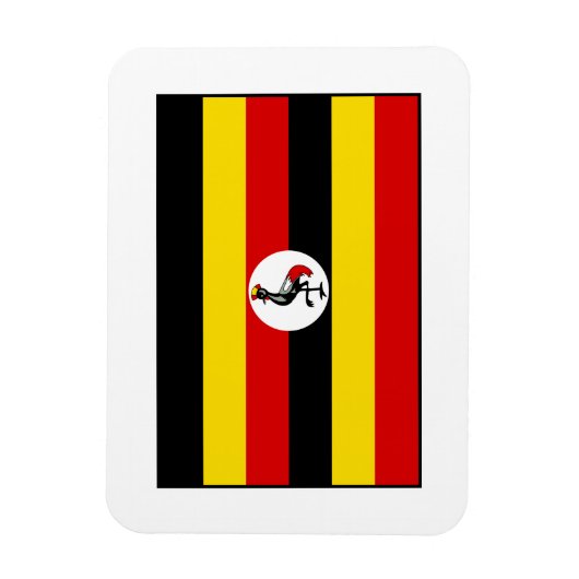 Uganda - ugandische Flagge Magnet (Vertikal)