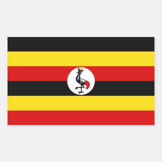 Uganda/ugandische Flagge Rechteckiger Aufkleber