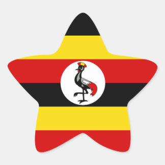 Uganda/ugandische Flagge Stern-Aufkleber