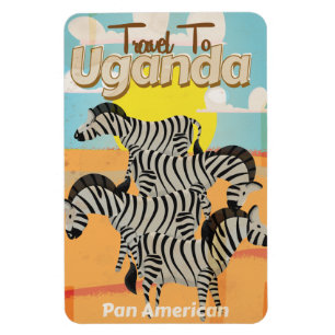 Uganda Vintage-Reiseposter Magnet