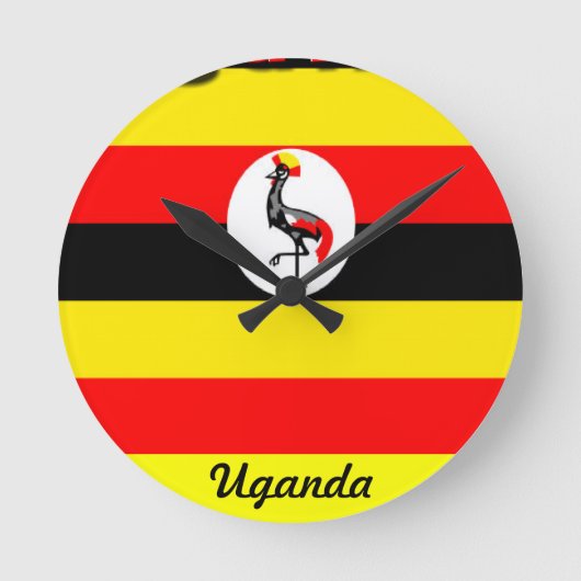 Uganda-Wanduhr Runde Wanduhr (Vorderseite)