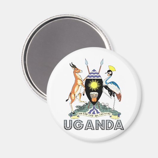 Uganda-Wappen Magnet (Vorderseite/Rückseite)