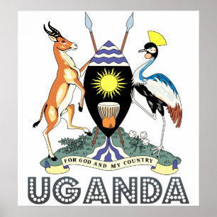 Uganda-Wappen Poster