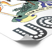 Uganda-Wappen Poster (Ecke)