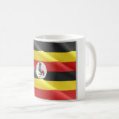 Uganda - Waving Flag - Kaffeetasse (VorderseiteRechts)