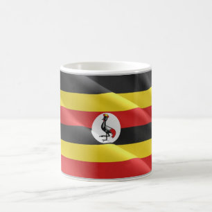 Uganda - Waving Flag - Kaffeetasse