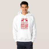 Uganda Weihnachten Sweater QR Code glücklich Neuja Hoodie (Vorne ganz)