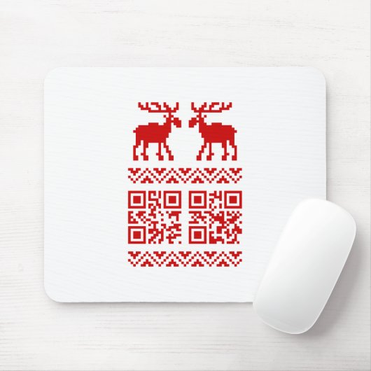 Uganda Weihnachten Sweater QR Code glücklich Neuja Mousepad (Mit Mouse)