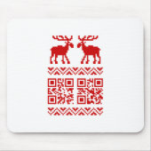 Uganda Weihnachten Sweater QR Code glücklich Neuja Mousepad (Vorne)