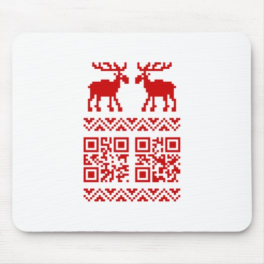 Uganda Weihnachten Sweater QR Code glücklich Neuja Mousepad (Vorne)
