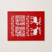 Uganda Weihnachten Sweater QR Code glücklich Neuja Puzzle (Horizontal)