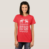Uganda Weihnachten Sweater QR Code glücklich Neuja T-Shirt (Vorne ganz)