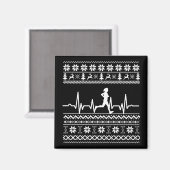 Uganda Weihnachts Pullover Herzschlag laufen laufe Magnet (Vorderseite/Rückseite)
