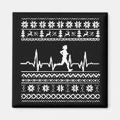 Uganda Weihnachts Pullover Herzschlag laufen laufe Magnet (Vorne)