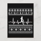 Uganda Weihnachts Pullover Herzschlag laufen laufe Postkarte (Vorderseite)