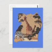 Uganda Wildlife Karte (Vorne/Hinten)