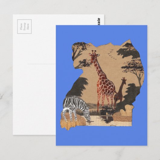 Uganda Wildlife Karte (Vorne/Hinten)