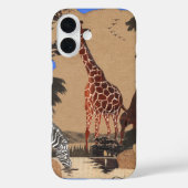 Uganda Wildlife Karte Case-Mate iPhone Hülle (Rückseite)