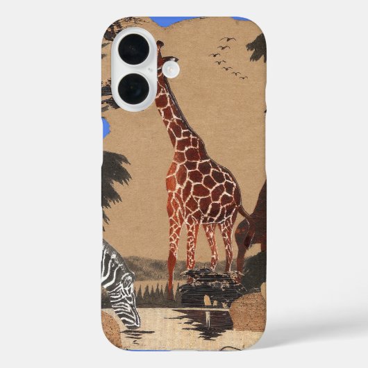 Uganda Wildlife Karte Case-Mate iPhone Hülle (Rückseite)