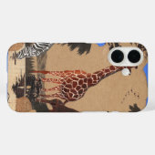 Uganda Wildlife Karte Case-Mate iPhone Hülle (Rückseite (Horizontal))