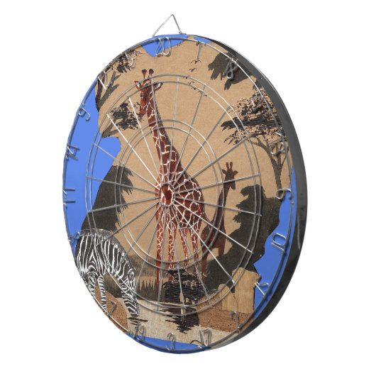 Uganda Wildlife Karte Dartscheibe (Vorderseite rechts)