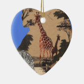 Uganda Wildlife Karte Keramikornament (Rechts)