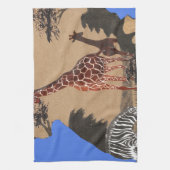 Uganda Wildlife Karte Küchentuch (Vertikal)