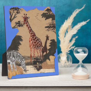 Uganda-Wildlife-Karte Kunstprint Fotoplatte