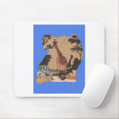 Uganda Wildlife Karte Mousepad (Mit Mouse)