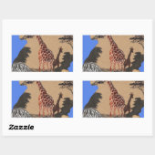 Uganda Wildlife Karte Rechteckiger Aufkleber (Blatt)