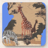 Uganda Wildlife Karte Untersetzer (Vorderseite)